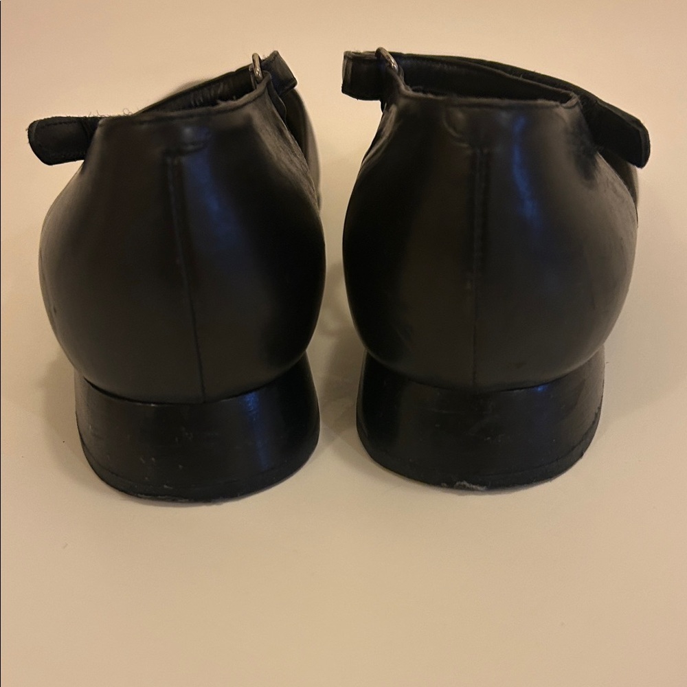 Bally Black Leather Mary Jane Loafers with Ankle Strap - Picture 2 of 8